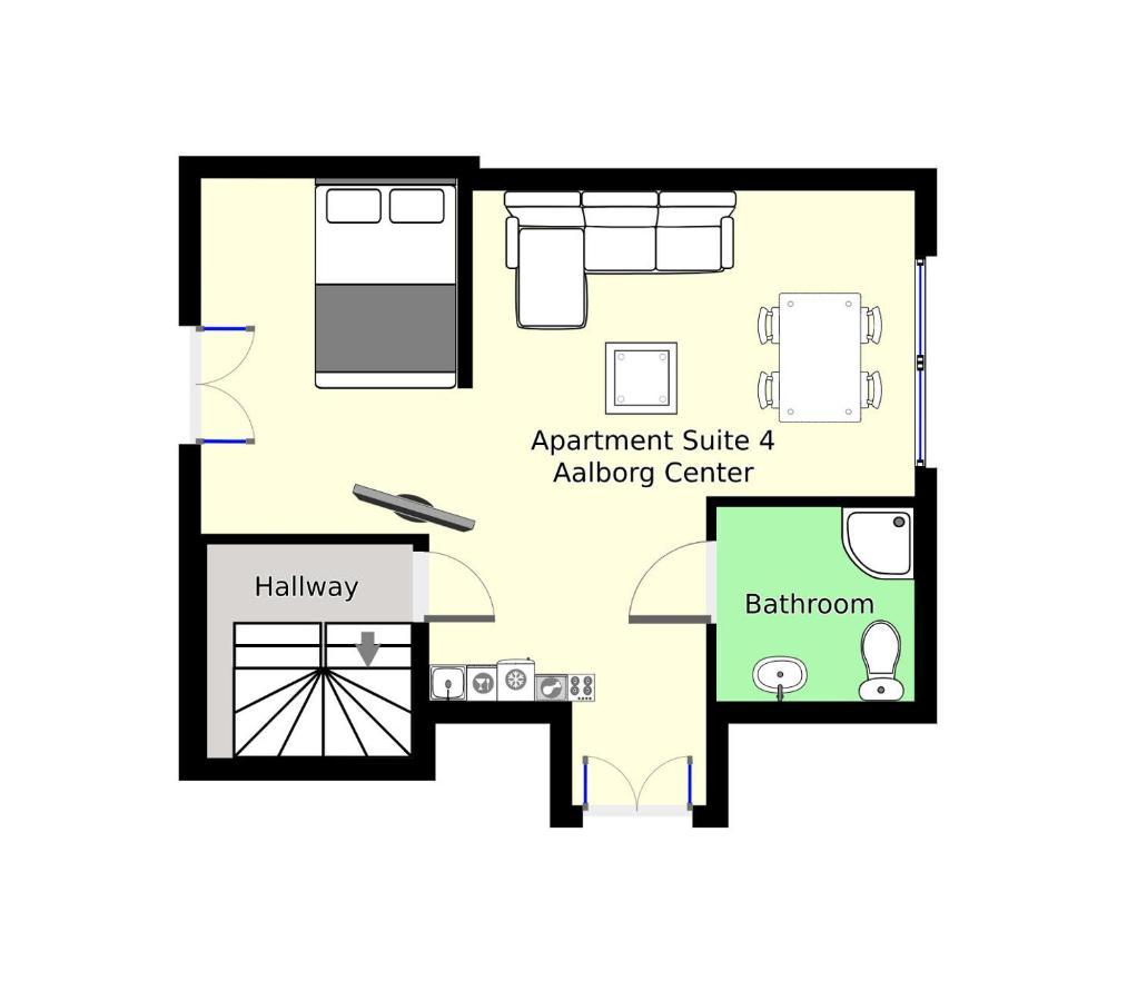 Aday - Apartment Suite 4 Aalborg Center Luaran gambar